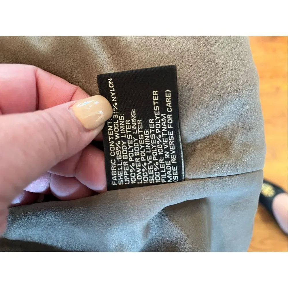Jos. A. Bank Tan Marled Wool Blend Button Zipper Cost sz LL or 44-48” EUC